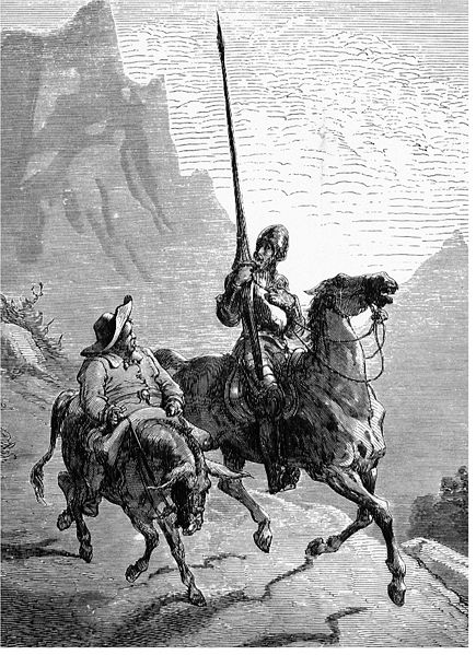 Gustave Doré: Don Quijote de La Mancha and Sancho Panza, 1863 Quixote - Symbol of heroic but failed business ventures